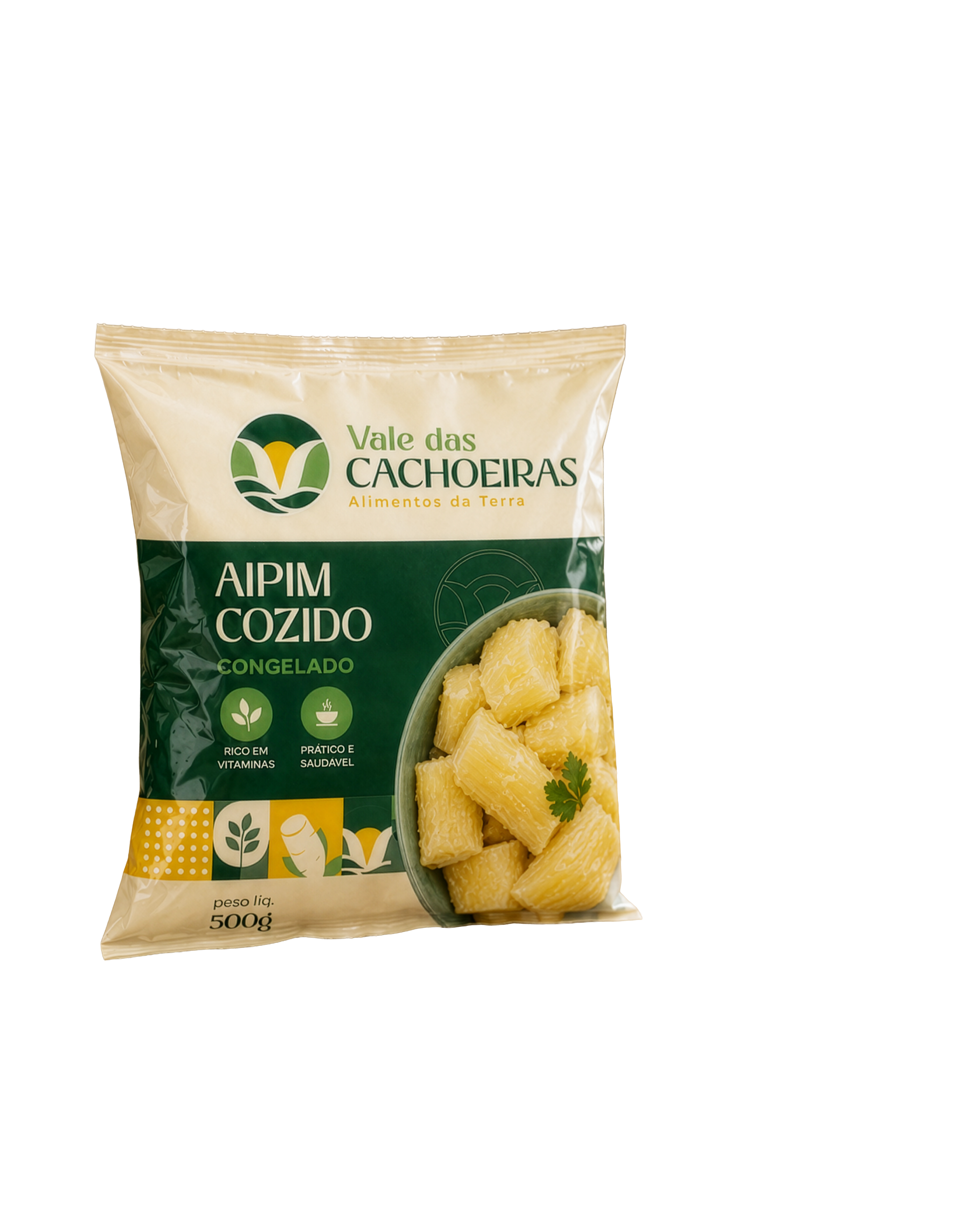 Aipim Cozido Congelado Vale das Cachoeiras